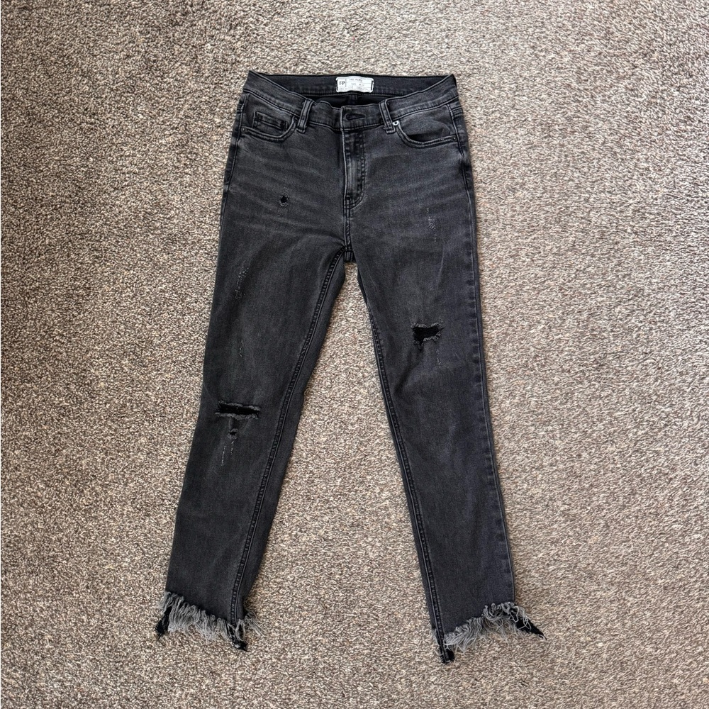 Free People Great Heights Frayed skinny jeans